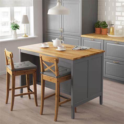 TORNVIKEN Kitchen island, grey, oak, 126 cm x 77 cm x 90 cm - IKEA Ireland | Diseño muebles de ...