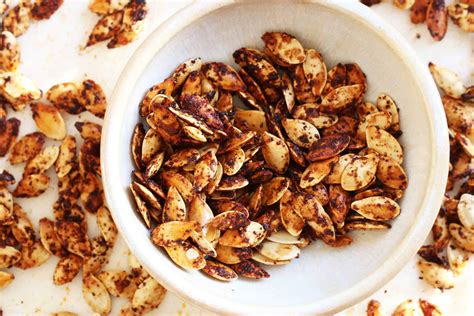 Sweet + Spicy Roasted Pumpkin Seeds - The Toasted Pine Nut