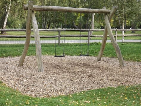 Free picture: park, grass, nature, playground, fence, wood, tree, outdoor, ground