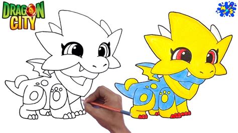 How to Draw Star Dragon from Dragon City || Step by Step - YouTube