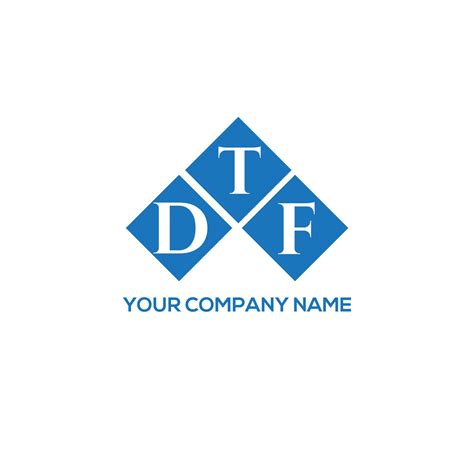 DTF letter logo design on white background. DTF creative initials ...
