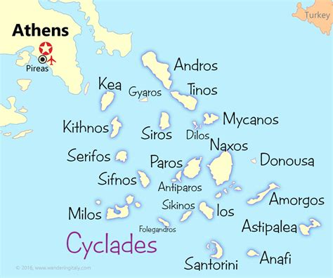 Cyclades Map and Guide | Greek Islands | Mapping Europe