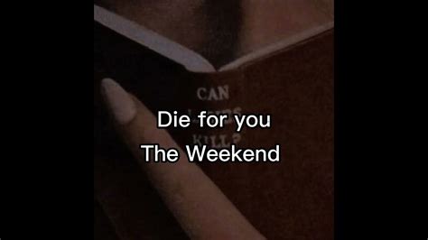 Die For You-The Weekend (Lyrics) - YouTube