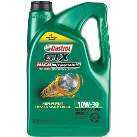 CASTROL GTX High Mileage 10W-30 5 Qt in the Motor Oil & Additives ...