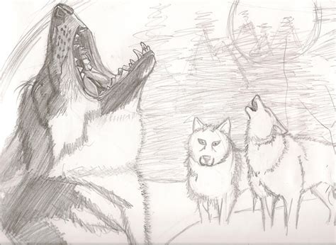 Howling wolf: sketch by OutsidersRebalWolf on DeviantArt