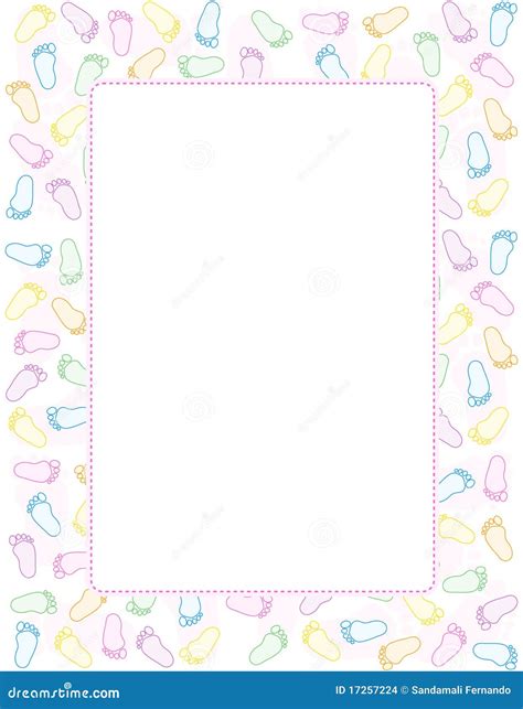 Baby Footprint Border Stock Images - Image: 17257224