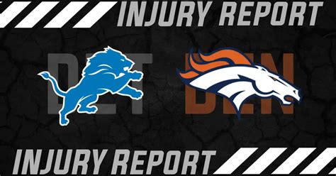 Detroit Lions Injury Report: Initial Week 15 report includes key ...