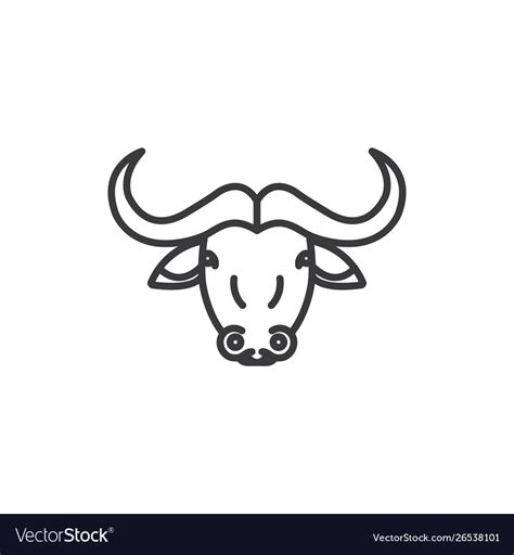 Buffalo icon Royalty Free Vector Image - VectorStock