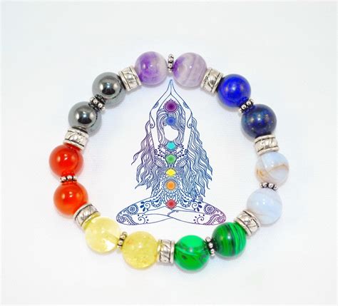 Chakra Healing Bracelet, 7 Chakra Beaded Bracelet, Healing Bracelet, Multi-Colored Stacking Bracelet