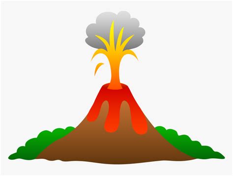 Volcano Lava Animation Clip Art - Volcano Clipart, HD Png Download - kindpng