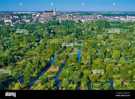 France, Cher (18), Bourges, the marsh of Bourges, St Etienne cathedral ...