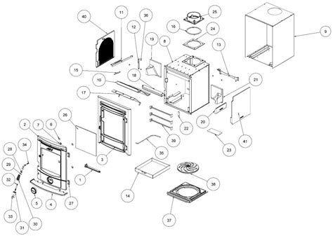 AGA Stove (S.Fuel) - Stretton Insert SF Non Blr - PHC Parts