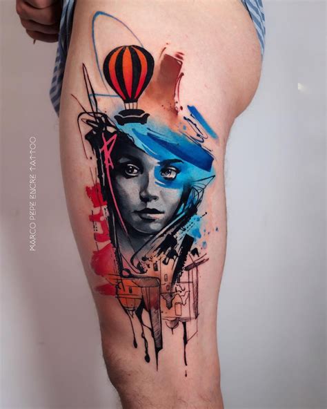 Hardpainting watercolor tattoo by Marco Pepe | iNKPPL