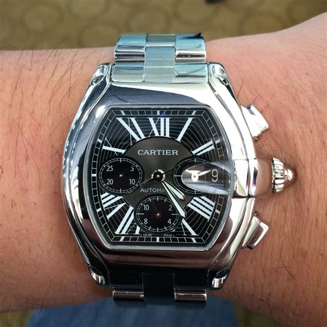 Cartier Roadster XL 2618 Black Chronograph Dial Watch