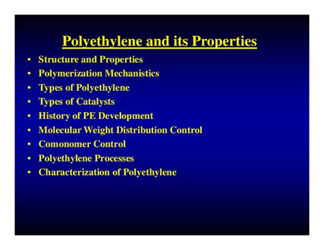 (PDF) Polyethylene and its Properties | Ahmed Eltayef - Academia.edu