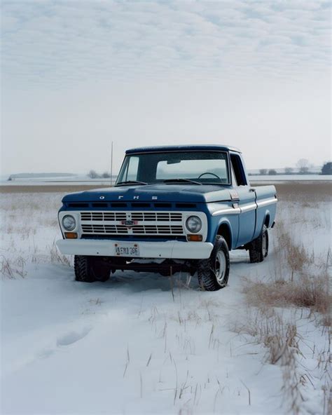 Premium AI Image | wild photo angle blue 4 wheel Car In field full of snow