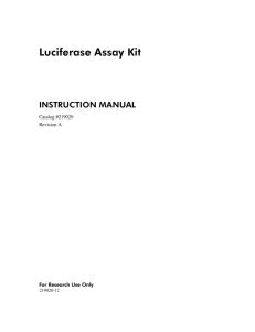 Luciferase Assay Protocol