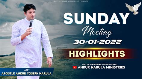 SUNDAY MEETING HIGHLIGHTS (30-01-2022) || Ankur Narula Ministries - YouTube