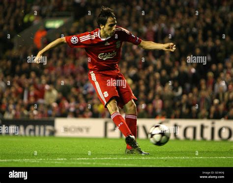 Soccer - UEFA Champions League - Group E - Liverpool v Olympique Lyonnais - Anfield Stock Photo ...