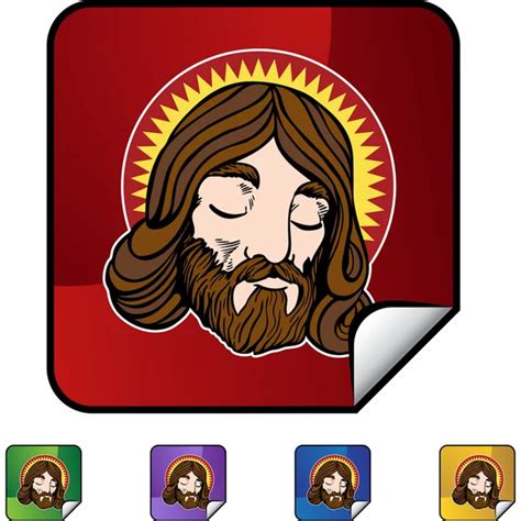 Jesus face icon button — Stock Vector © cteconsulting #64218391