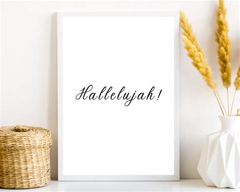 Hallelujah Printable, Christian Quote, Hallelujah Decor, Hallelujah Sign, Christian Decor ...