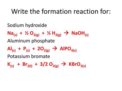 PPT - Formation Reactions PowerPoint Presentation, free download - ID ...