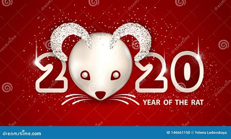 2020 Year of the RAT stock vector. Illustration of circle - 146661150