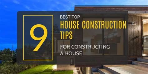 Best 9 house construction tips | House construction process