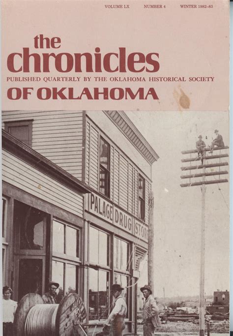 Chronicles of Oklahoma, Volume 60, Number 4, Winter 1982-83 - The Gateway to Oklahoma History