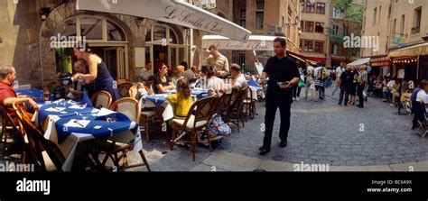 Lyon France Old Town Restaurant Stock Photo - Alamy