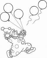 Funny Clown With Balloons coloring Page  Download Print Or Color sketch template