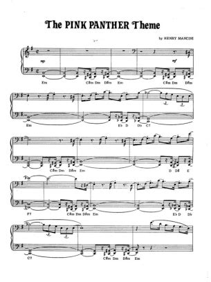 Pink Panther Piano Sheet - Free Printable Online