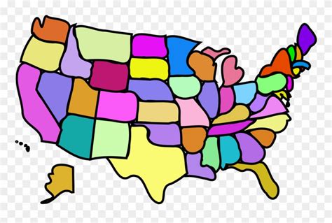 cartoon map of america - Clip Art Library