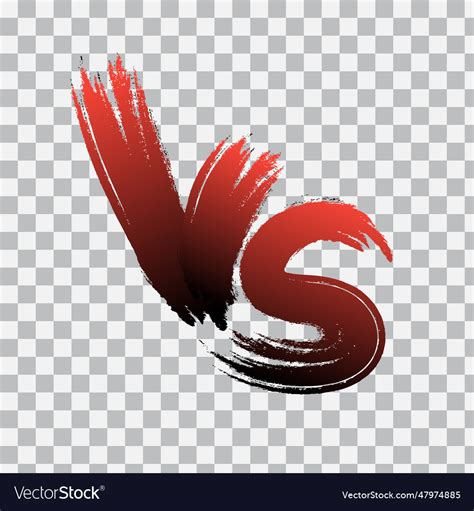 Vs versus letter logo on transparent background Vector Image