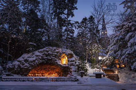 Grotto & Basilica Winter.jpg | University of Notre Dame Photography