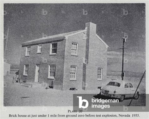 Brick house just under 1 mile from ground zero of a test explosion of ...