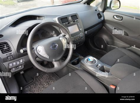 2013 Nissan Leaf interior Stock Photo - Alamy