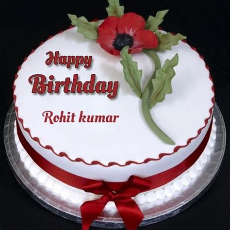 Rohit Name Cake - birthday card message