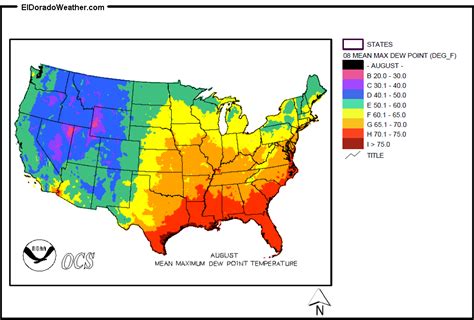 United States Yearly [Annual] and Monthly Mean Maximum Dew Point ...