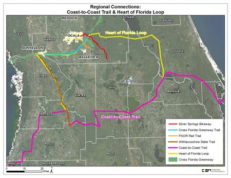 Coast To Coast Trail And Heart Of Florida Loop | 2035 Bicycle And - Florida Rails To Trails Maps ...