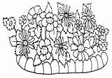 Flowerbed coloring pages To Download And Print For Free sketch template