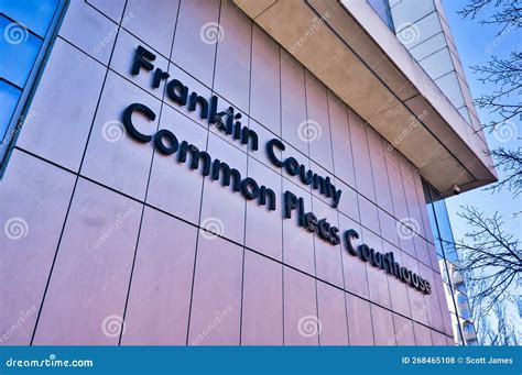 The Franklin County Court of Common Pleas, Sign, Columbus Ohio USA 2023 Stock Photo - Image of ...