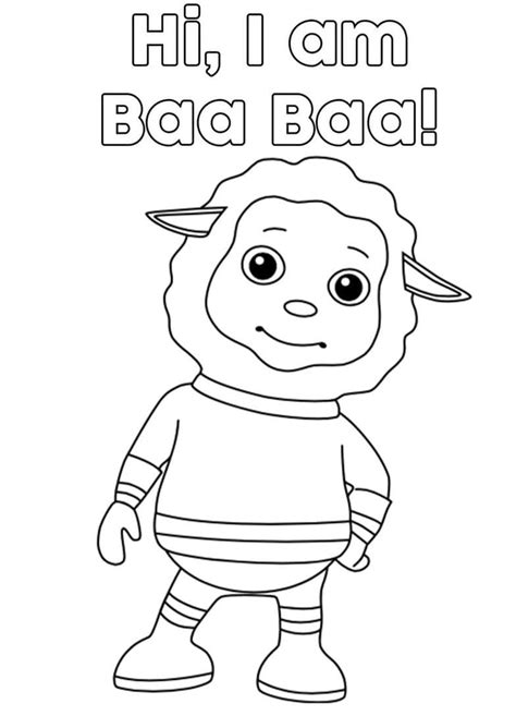 Baa Baa Little Baby Bum Coloring Page - Free Printable Coloring Pages for Kids