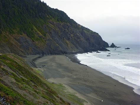 Beach below the mountain: Humbug Mountain State Park, Oregon