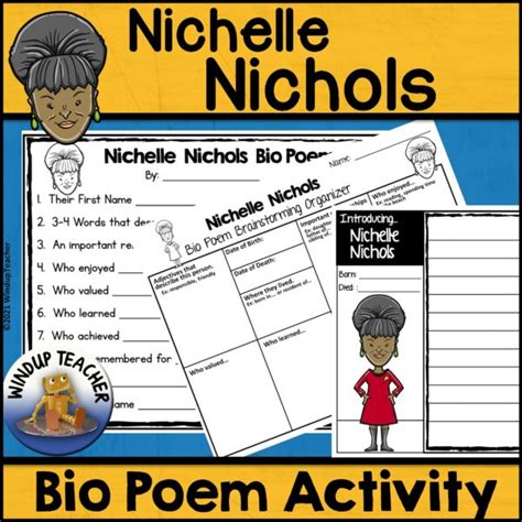 Nichelle Nichols Biography Poem Activity and Writing Paper | Made By Teachers