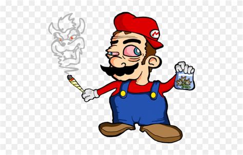 Mario Smoking Weed Cartoon