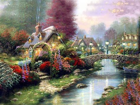 Thomas Kinkade Autumn Desktop Wallpapers - Top Free Thomas Kinkade ...