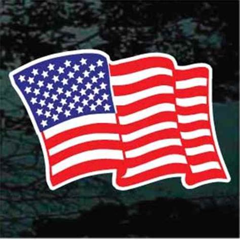 Waving American Flag Decals & Stickers | Decal Junky