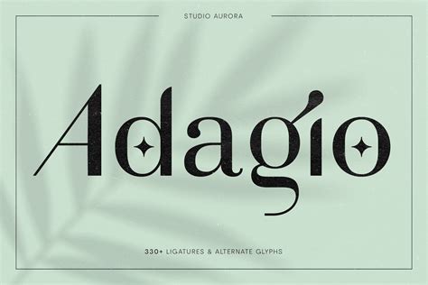 Adagio Decorative Ligature Font Duo - Dfonts