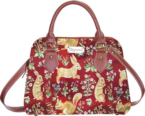 Signare by Handbag Handle Top Tapestry Ladies Red with (CONV-FORRD ...